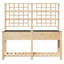 Garden Planter with Shelf Solid Fir Wood Outdoor Rectangular Box-398337849-398337850