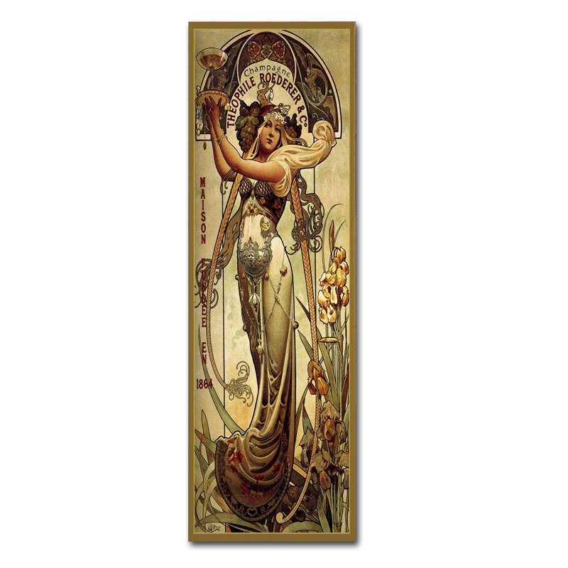 « spiritueux 15 », reproduction d’impression sur toile tendue, H 19 po x l 6 po