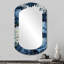 Minimalisme «Mums» en bleu et blanc II - décor de maman traditionnel en métal - miroir mural asymétrique-107247948