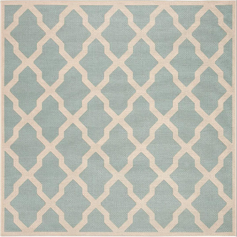Adler Performance Geometric Indoor/Outdoor Area Rug, Square 6'7"