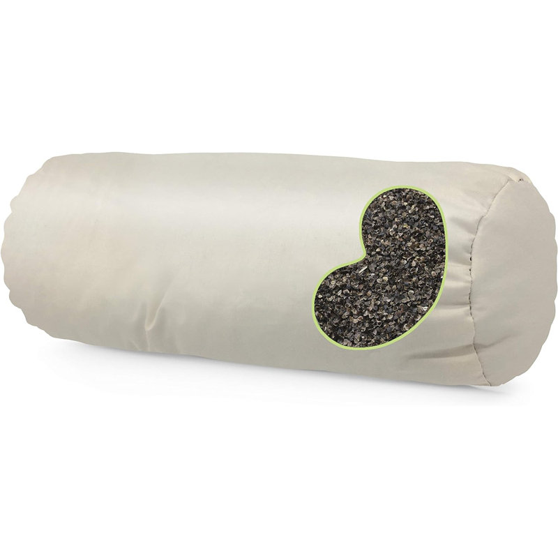 Organic Cotton Neck Roll Pillow - Breathable Soft Pillow with Zippered Shell for Neck Support, 4 x 12 Pillow ONLY