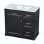 Meuble-lavabo de salle de bain avec lavabo, armoire avec 4 tiroirs, porte à fermeture en douceur et tablette réglable, lavabo en céramique, meuble-lavabo moderne pour l'organisation de la salle de bain-936644177-936644181
