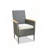 4-Piece All-Weather Gray Rattan Patio Dining Chair Set with Comfortable Cushions and Durable Design-1462216162