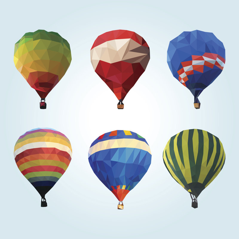 Montgolfière, H 12 po x l 12 po