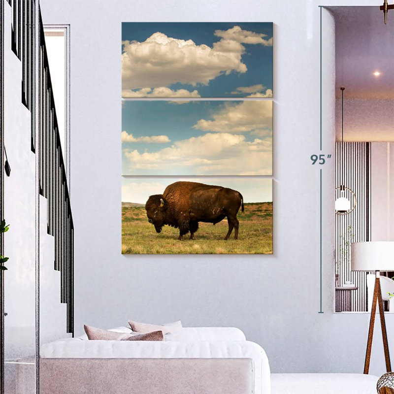 Bison des Rocheuses Brampt, H 65 po x l 42 po