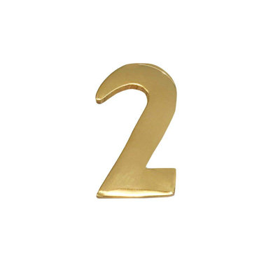 Williamsburg 2'' H Brass Self-Adhesive House Number