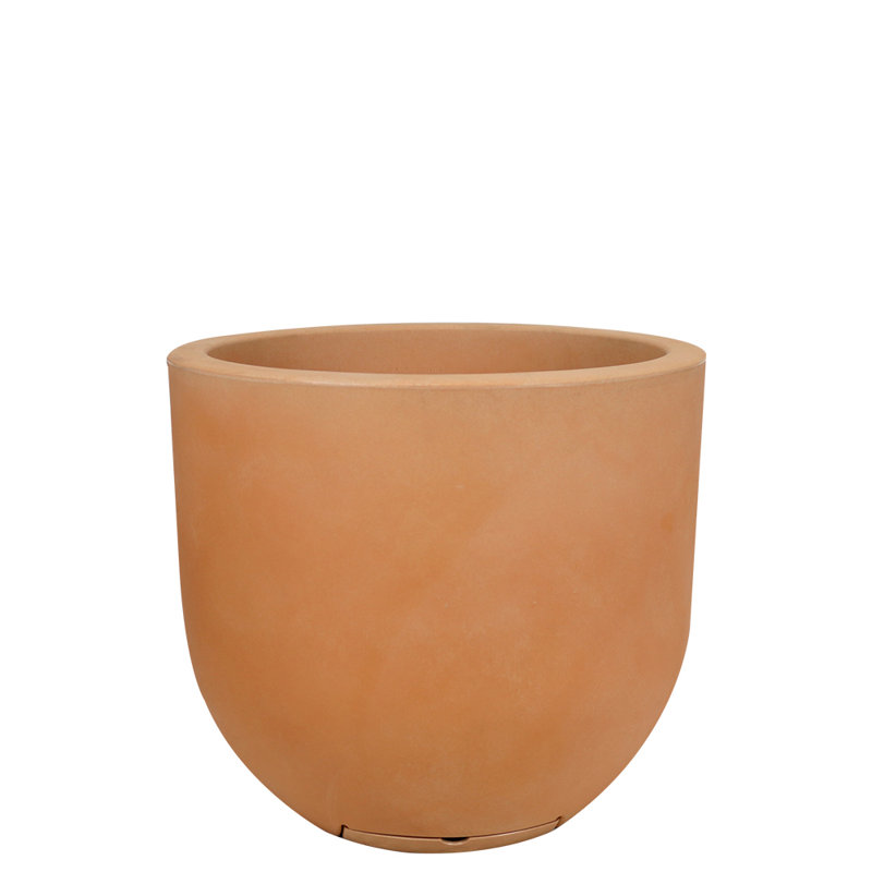 Pot à fleurs rond de 19,7 pouces Petar ECOBO, utilisation intérieure et extérieure Decora, H 17,7 po x l 19,7 po x P 19,7 po