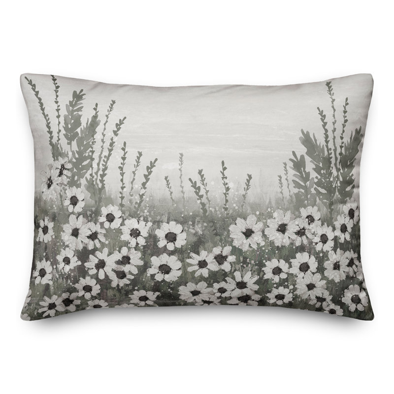 Floral Outdoor Reversible Throw Pillow