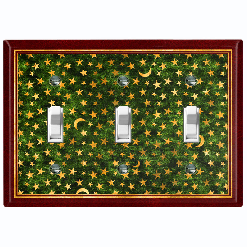 Patterned 3 - Gang Combination Plate Standard Combination Wall Plate
