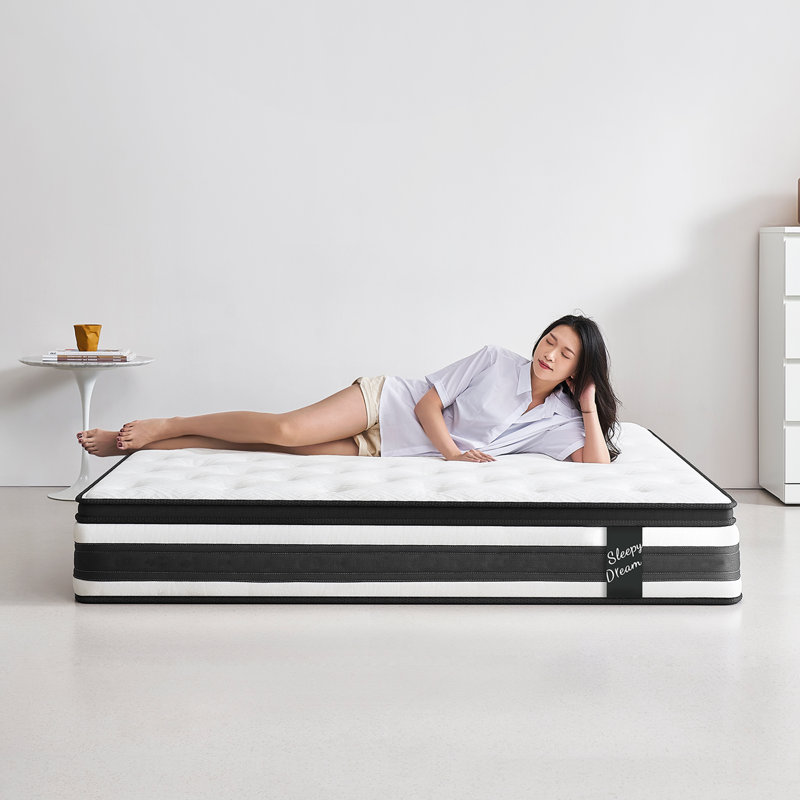12 Inch Cooling Hybrid Mattress With Memory Foam & Pocket Springs Support , Full, Full