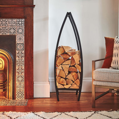 42cm W Metal Log Rack