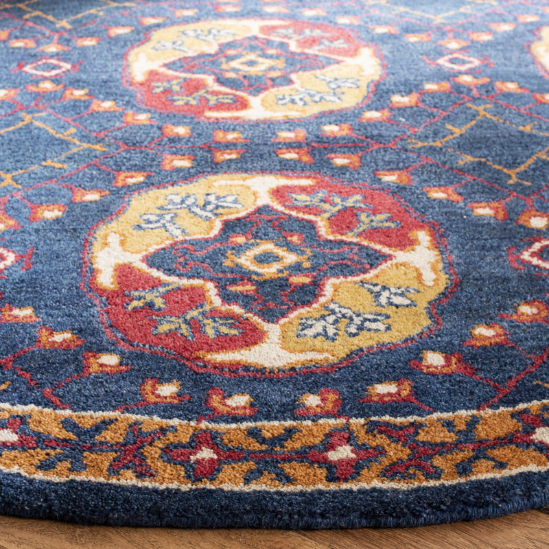 Heritage Hand Tufted Wool Oriental Rug, Round 6'