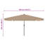 Garden Parasol with LED Strip Lights Polyester Outdoor Shade Summer-1777039921
