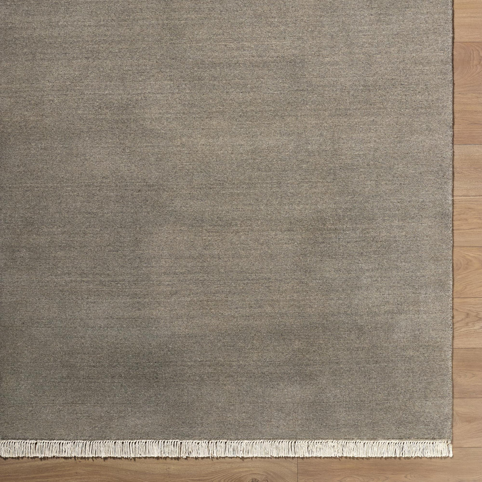 Clio Hand-Loomed Beige Wool Rug, Rectangle 8' x 10'