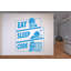 «Eat, Sleep, Code», décorations murales en vinyle, technologie, décoration de bureau 1125DRS-130042884-130042889