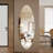 65" X 24" Full Length Wall Mirror, Oval Design, 5Mm Copper-Free Silver Glass, Moisture-Resistant & Anti-Oxidation, HD Reflection, Wall-Mounted For Entryway, Bedroom & Salon-1329576806
