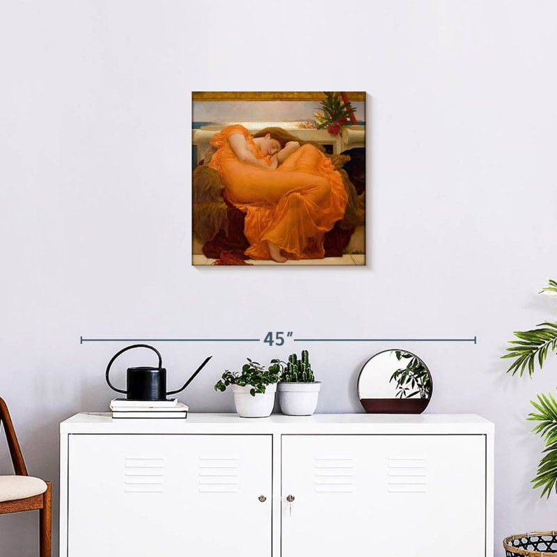 Leisha Flaming June, 20" H x 20" W