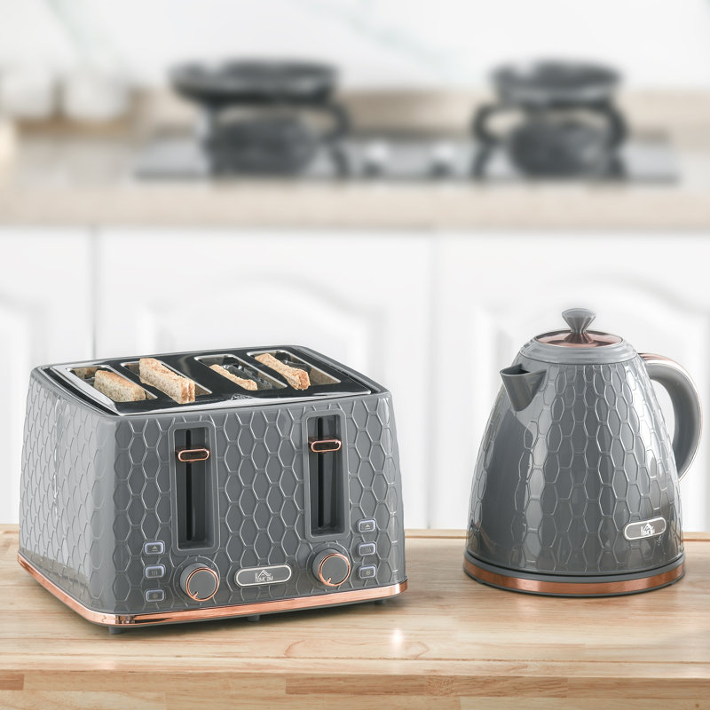 Kettle and Toaster Set, White