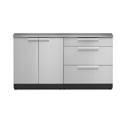 Outdoor Kitchen 3-Piece Free Standing Cabinets