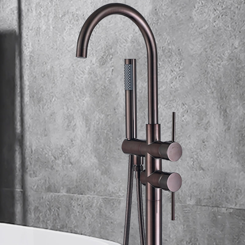 Freestanding Tub Filler with Diverter, Oil Rubbed Bronze