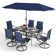 Sutiya 6 - Person Metal Patio Dining Set with Rectangular Table
