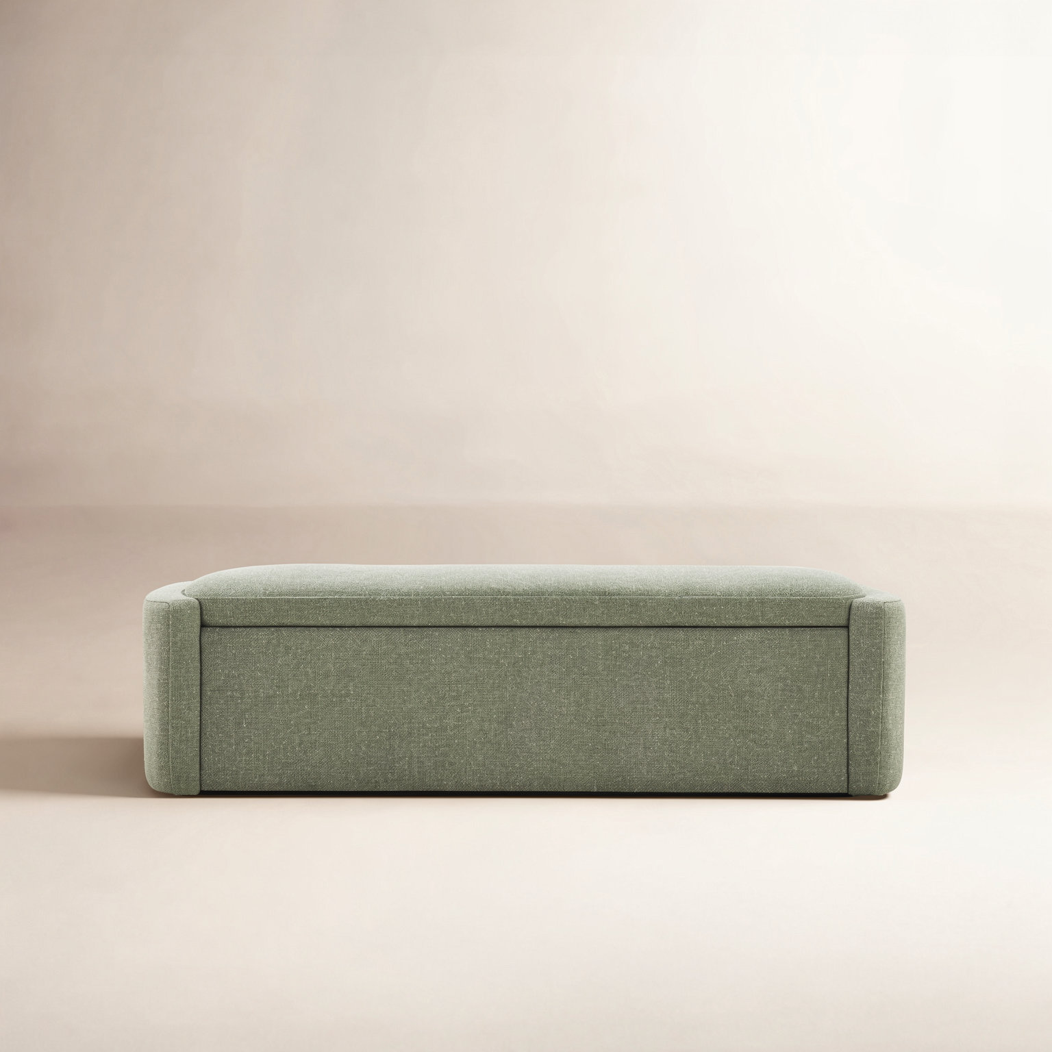 Becki Owens for Joss & Main 51'' Ottoman, Marin Twig Performance Linen Blend