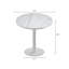 Table bistro ronde de 31,5 pouces avec plateau en faux marbre et plateau en métal robuste, facile à assembler, diamètre de la structure en métal robuste-81491041