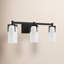 Éclairage pour salle de bain 3 lumières Savoy House Caldwell en noir mat-877385032-918299680-918299681