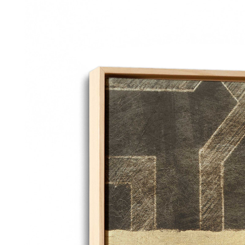 Trellis Pattern III by Ethan Harper Art Print, Tan, 32"H x 24" W, Floater Framed Print without Mat Canvas