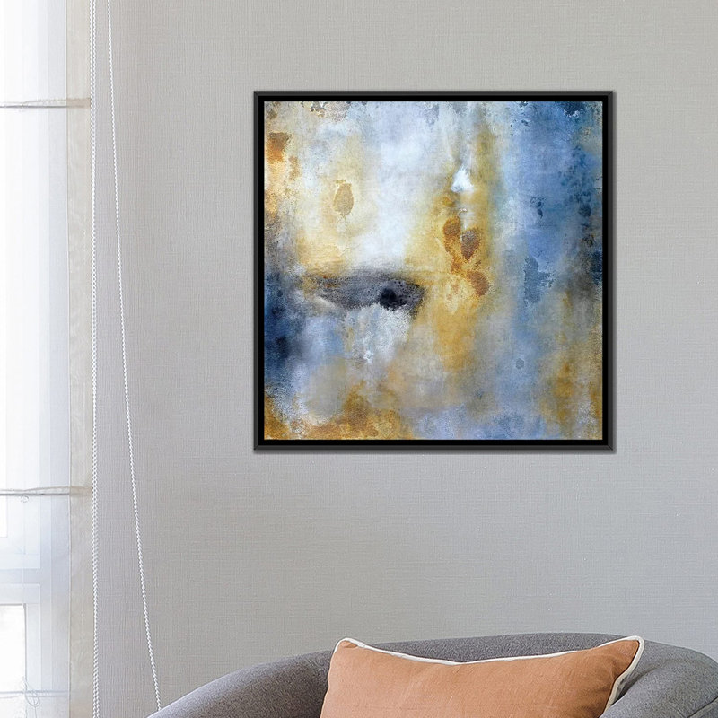 « onyx », reproduction d’art sur toile, H 26 po x l 26 po x P 1,5 po, Toile avec cadre noir, Pas de tapis
