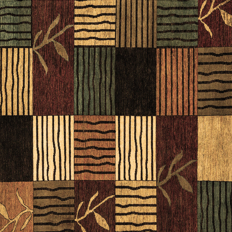 Abstract Indoor Rug, Square 6'