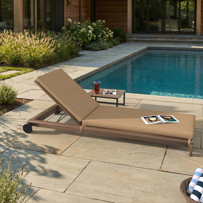 Outdoor Chaise Cushion With Sunbrella Fabric