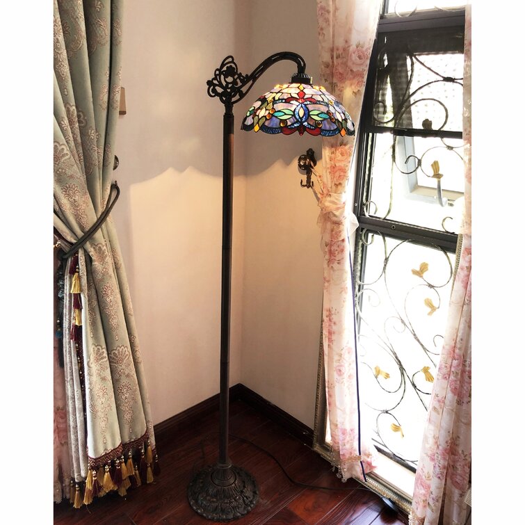 Brass Adjustable Reading Floor Lamp - Fireside Antiques