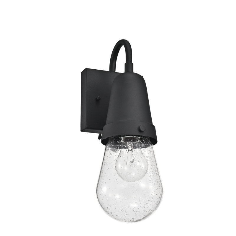 Luminaire de grange d’extérieur Bowerman, Noir texturé
