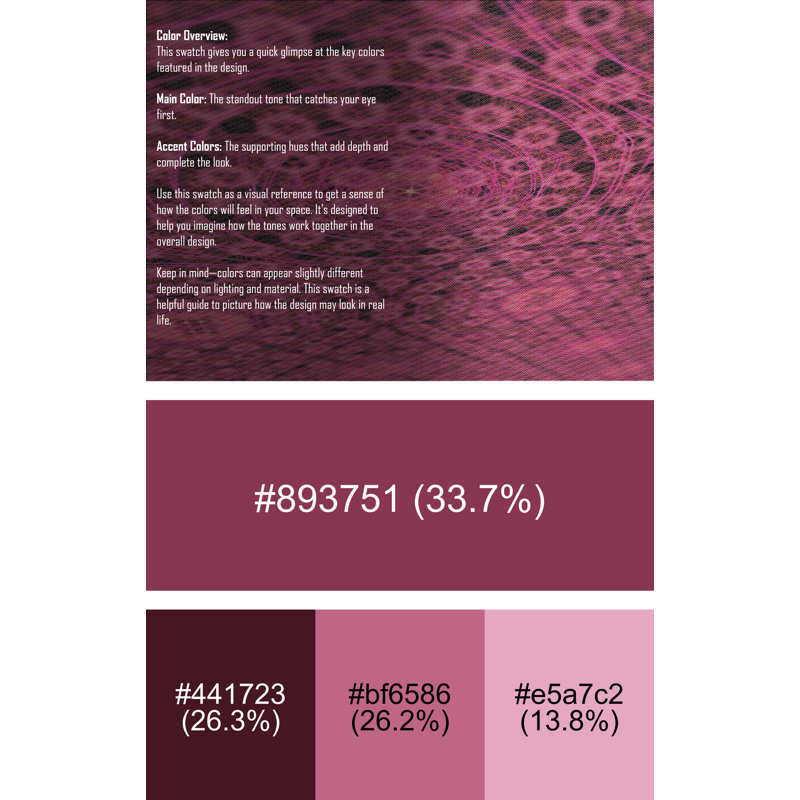 Laine tissée à la machine abstraite et rose polyester Tapis décoratif, Rectangle 8 pi x 10 pi