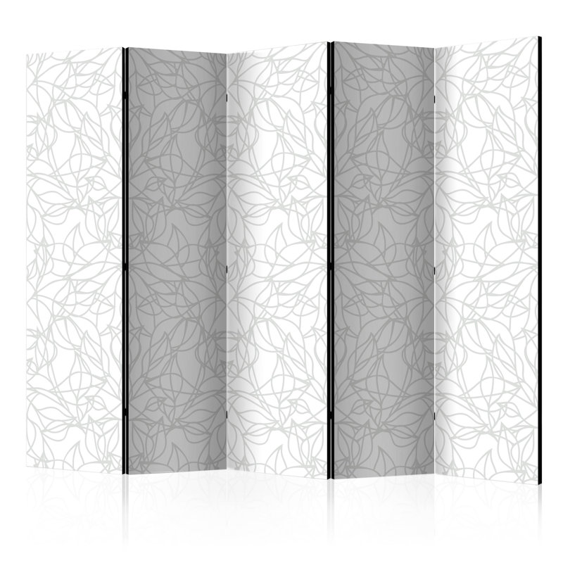225cm W x 172cm H 5 - Panel Wood Folding Room Divider