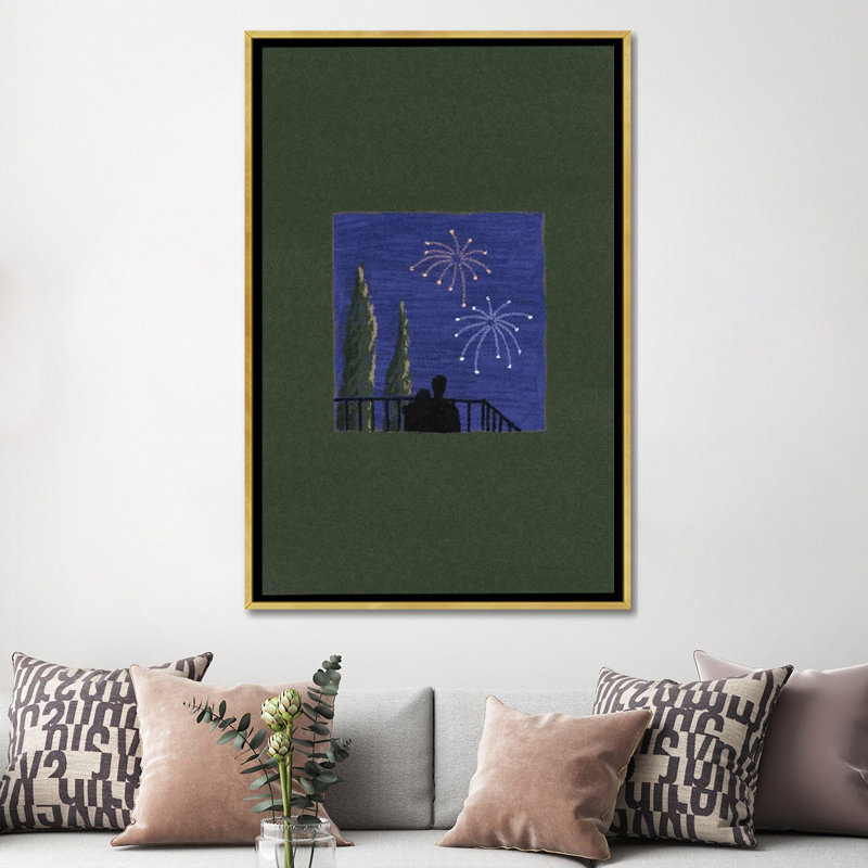 Indépendant - SGR43, H 60 po x l 40 po, Impression sur toile flottante sans passe-partout, Doré