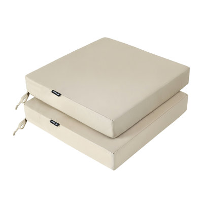 Coussin de chaise de patio avec coussins de siège d'extérieur imperméables 24 x 24 x 4 pouces pour meubles de patio