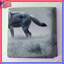 Couvre-lit gris loup gris en hiver-123423584