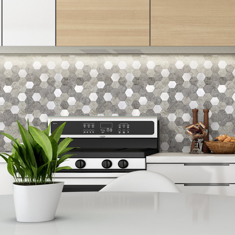 13 in. W x 13 in. L Fireplace Surround Peel and Stick Mosaic Tile