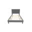 Élégante tête de lit pour lit simple, de couleur grise, réglable jusqu'à 3 po, lin brossé, 12 supports, sans sommier tapissier pour tête de lit gris, Spring, Modern Essential-407365634