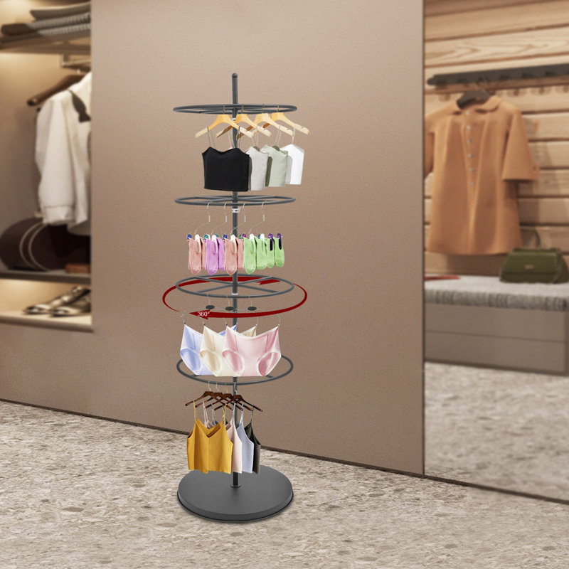 Retail Rack 4-tier Display Rack Rotatable Round Dispaly Rack