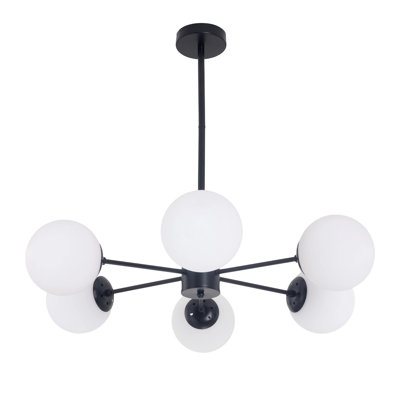 6 - Light Matte Black Pendant