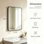 Miroir de bar rectangulaire noir en métal 22 po x 30 po-894591488-941276478-973440726
