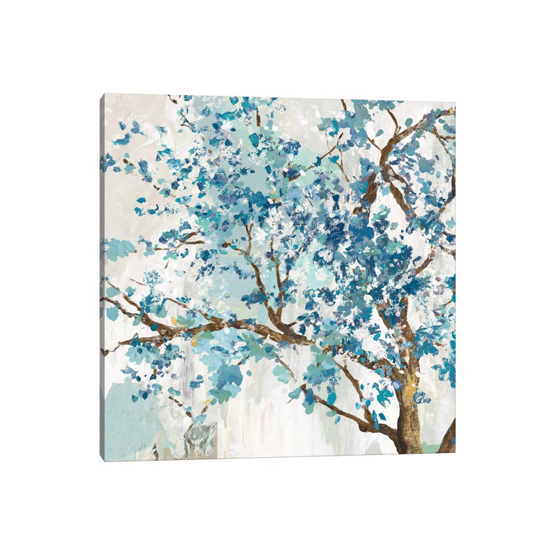 "Indigo Oak" par Allison Pearce, reproduction d’art, Pas de tapis, Toile tendue, H 12 po x l 12 po x P 0,75 po