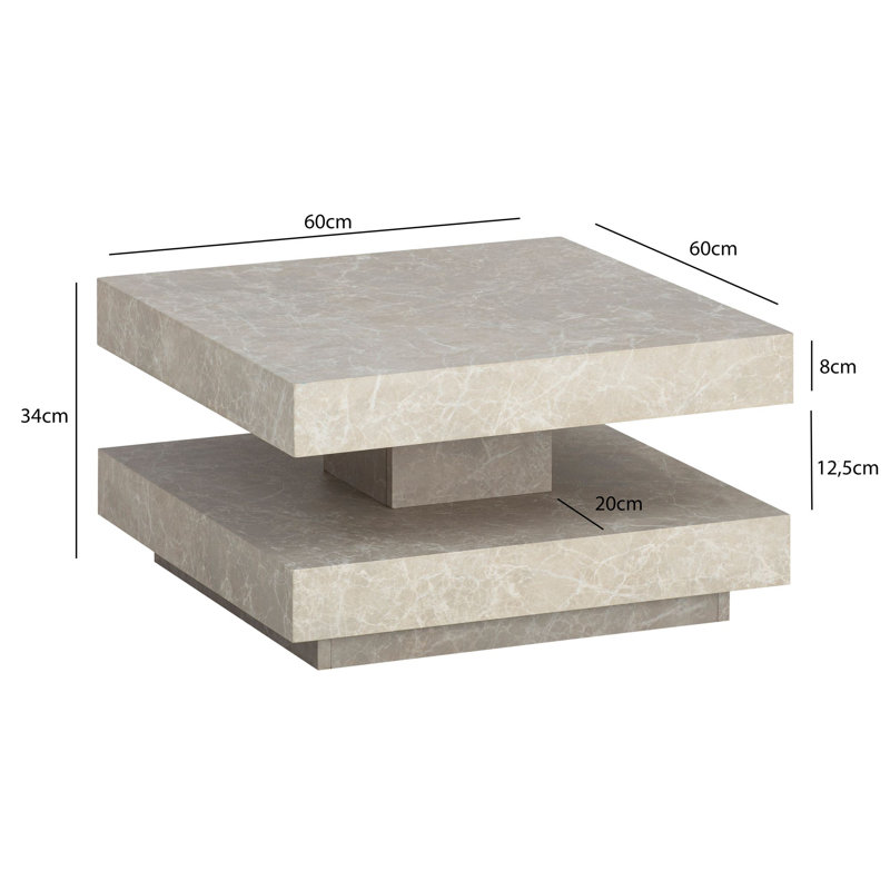 Coffee Table with Storage, Beige