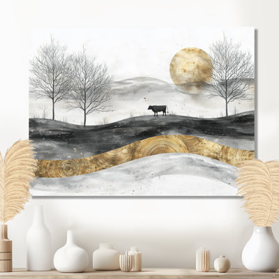 Cow Into A Bold Farm Landscape IV - Farm Wall Art