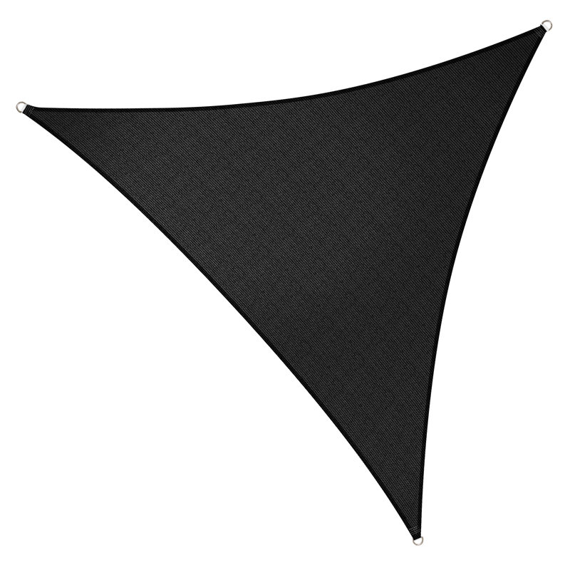 9' Triangle Shade Sail, Black