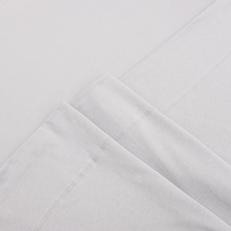 100% Cotton Jersey Knit Duvet Cover Set, Twin / Twin XL Duvet Cover + 1 Standard Sham, Gray