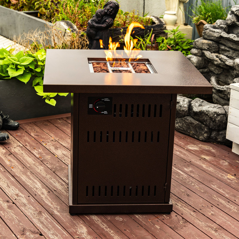 28 po au propane - crée une table de foyer d'extérieur relaxante et polyvalente pour les repas et